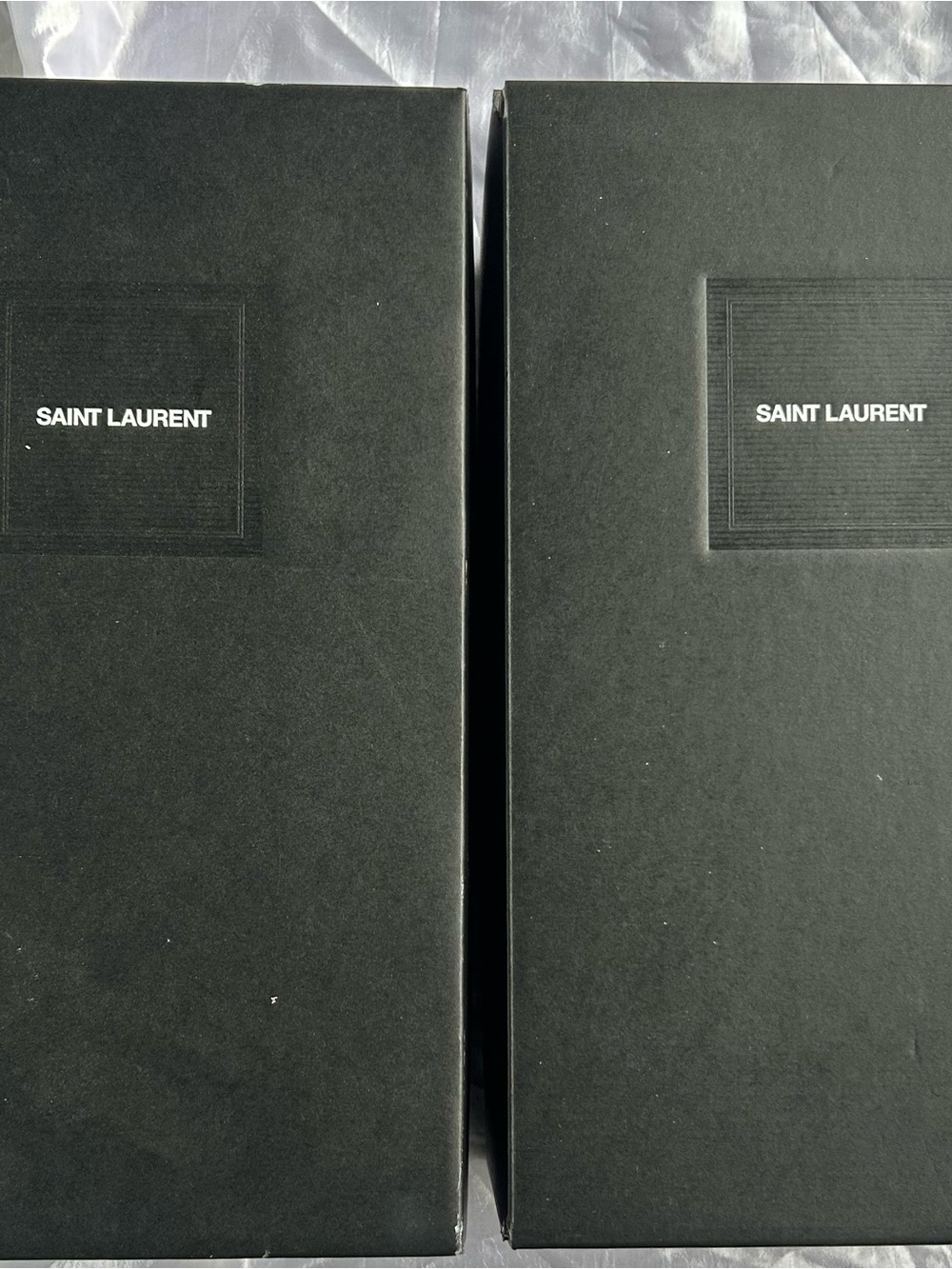 Saint Laurent Black Logo Shoe Boxes - Pair
